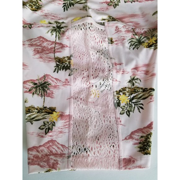 Victoria Secret Pink Palm Tree Biker Shorts Size Large - Picture 2 of 7